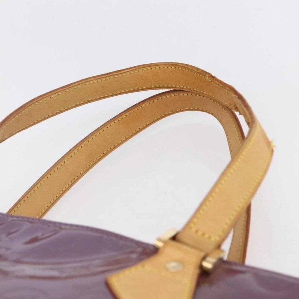 LOUIS VUITTON Monogram Vernis Houston Hand Bag Purple Viole M91093 Auth 152339 - Picture 9 of 16
